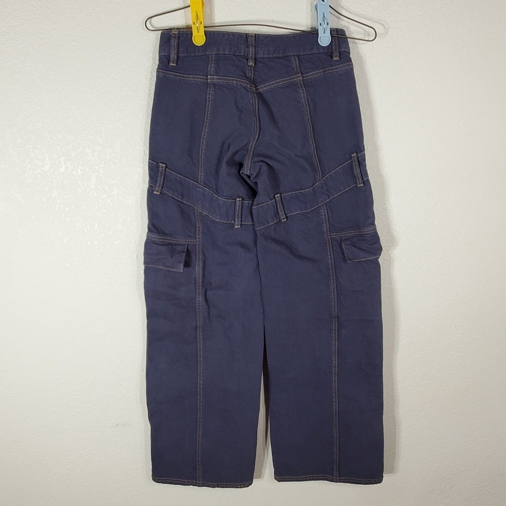 PacSun Low Rise Baggy Cargo Pants Size 22 Dark Blue Wide Leg 27x30 - Picture 9 of 14